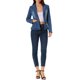 thumbnail image 2 of INSPIRE CHIC Chaqueta de Mezclilla Lavada de Manga Larga con Solapa y Botones para Mujer S Azul Medio, 2 of 7