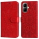 thumbnail image 2 of Funda tipo cartera FOXDOCK para Infinix Smart 10 4G , diseño girasol en relieve, cuero PU, cierre magnético, soporte y tarjetero, 2 of 5