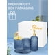 thumbnail image 5 of Juego de accesorios de baño Haturi Blue Glass, 4 piezas con detalles dorados, 5 of 6