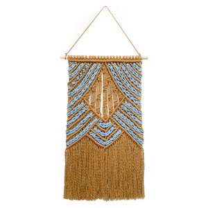 Magideal - 1 Uds. De Tejido Macramé Chic Diy Material Kit Borla Tapiz Colgante De Pared Para Decoración Fondo Dormitorio Arte Decoración Del