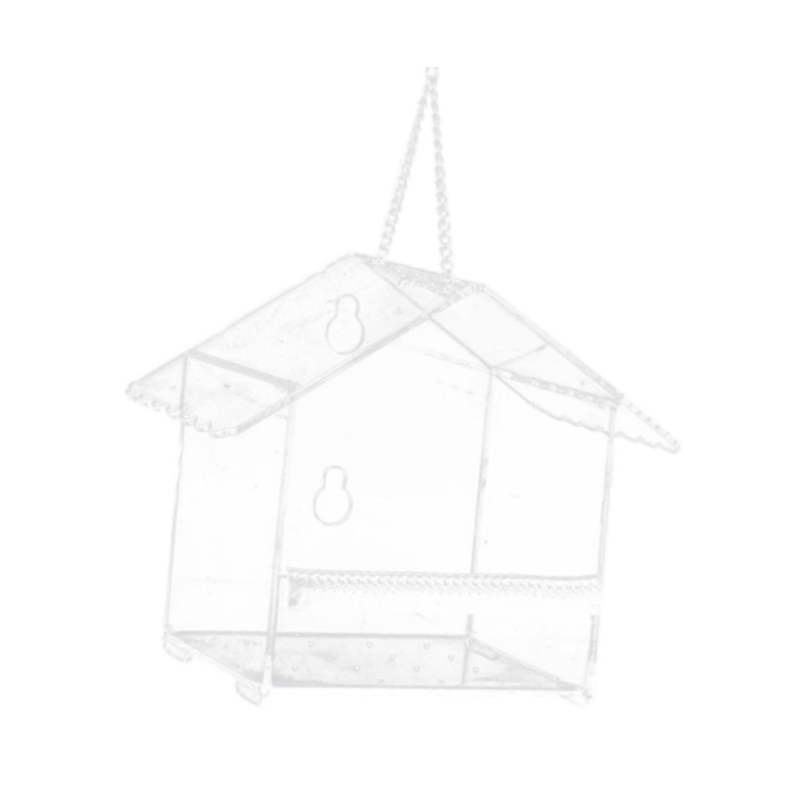Magideal - Comedero Para Pájaros De Ventana Para Visualización Al Aire Libre 6.3X4.33X5.12 ""Decoración De Jardín Amante De Aves Regalo Patio Trasero Transparente