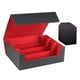 thumbnail image 4 of Caja Para Baraja De Cartas Coleccionables, Duradera, Con Capacidad Para 1800 Tarjetas, Estuche Para Tarjetas Deportivas Estándar, Negro Y Rojo, 4 of 5