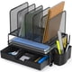 thumbnail image 5 of Organizador de escritorio simple para artículos del hogar de malla con cajón negro, 5 of 7