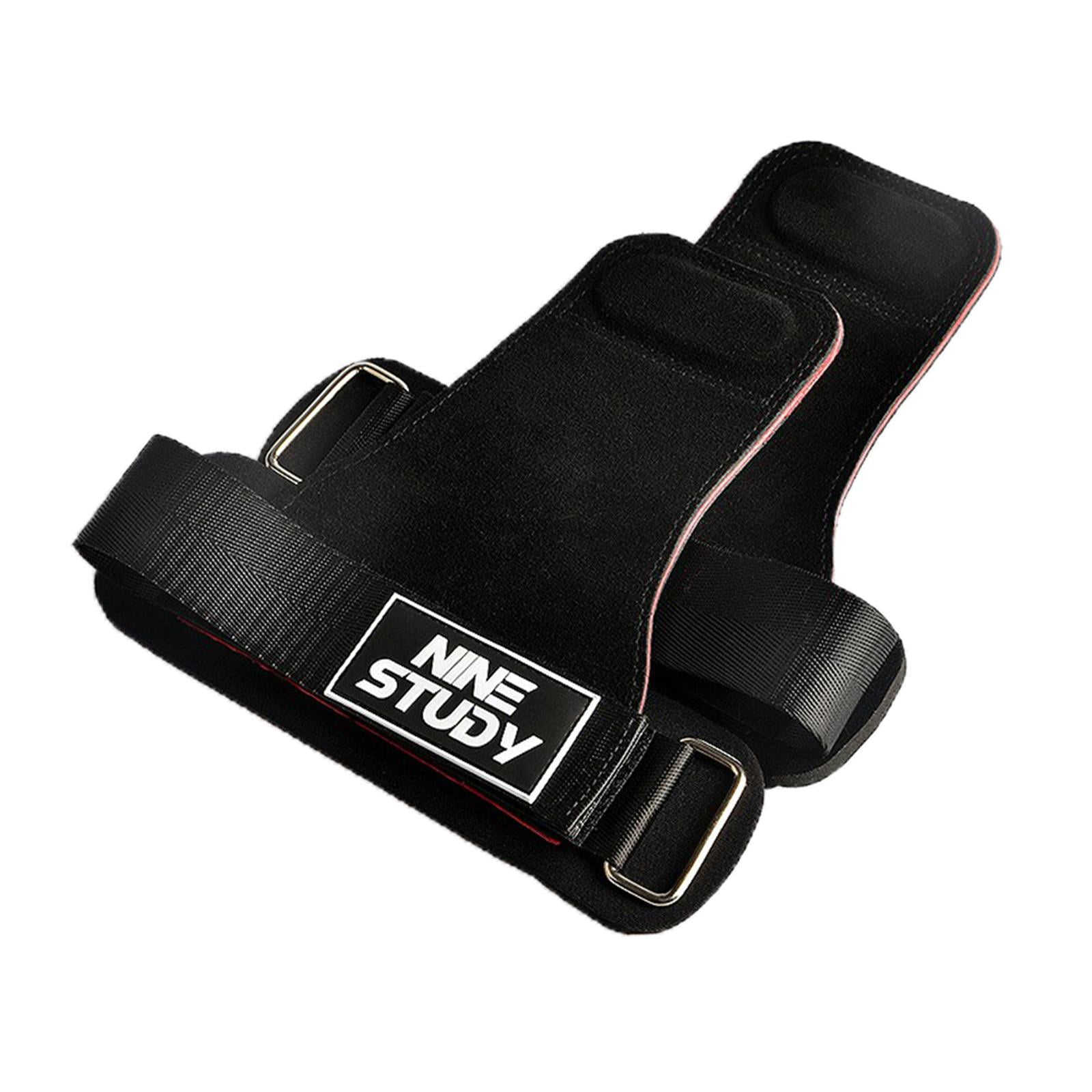 Magideal - Ganchos Antideslizantes Para Levantamiento De Pesas, Soporte Para Guantes, Muñequeras Extraíbles Para Gimnasio, Hombres, Mujeres, Culturismo, Fitness,