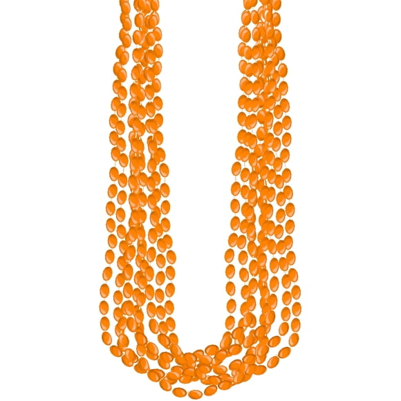Collares Amscan Orange Metallic Bead, 30 ml (paquete de 8)