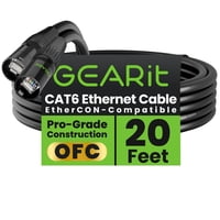 Cable Ethernet Gearit Blindado Cat6 Ethercon De 6 M, Negro