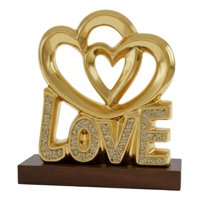 Genérico - Figura Decorativa Adorno Corazones Love Estatua Jhn