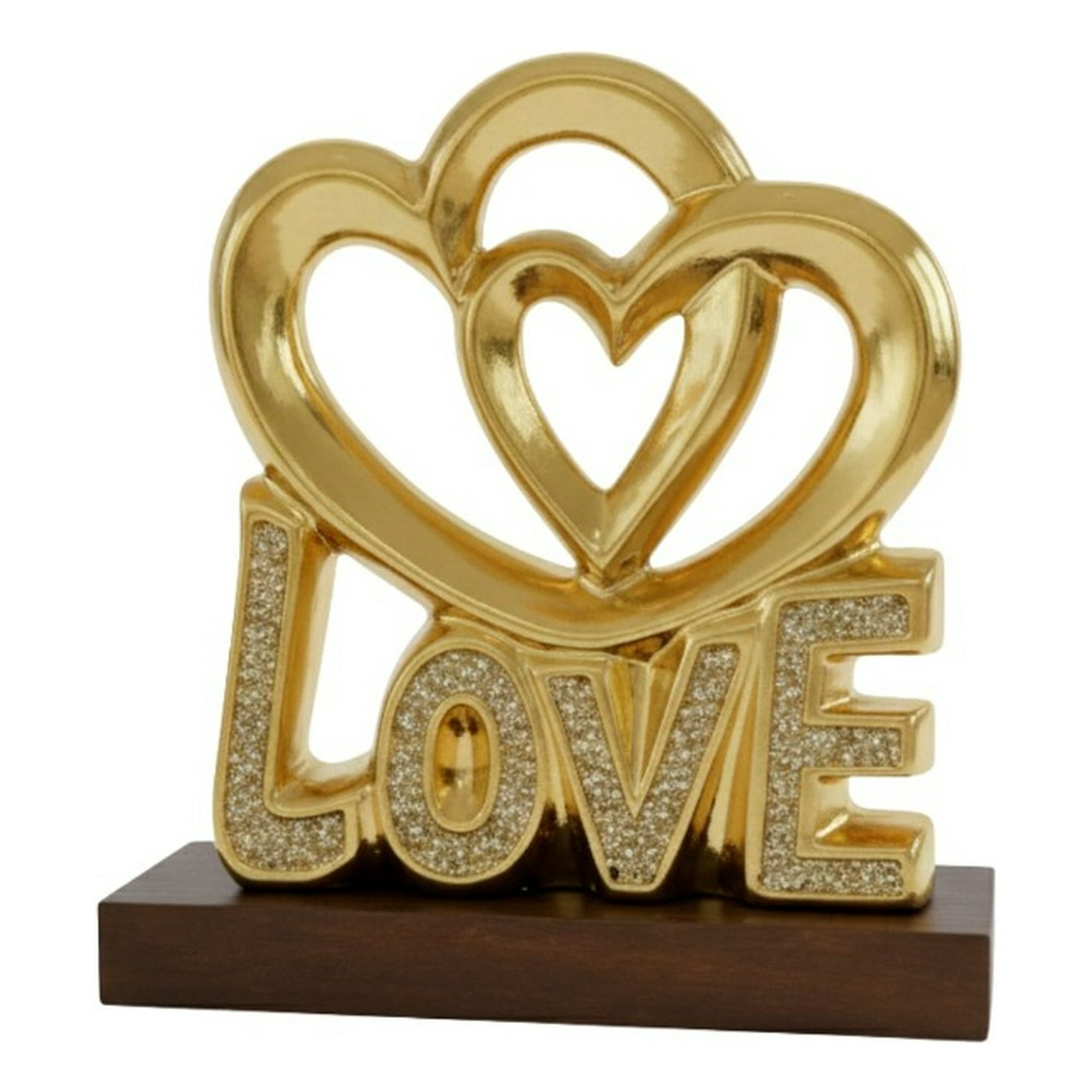 Genérico - Figura Decorativa Adorno Corazones Love Estatua Jhn
