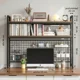 thumbnail image 3 of Organizador De Escritorio Multifuncional Con Repisa Metal Negro Madera Cafe, 3 of 8