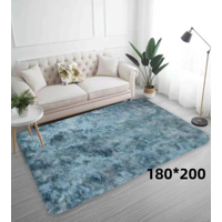 Mundo Shopping - Alfombras Peludas 180X200 Cm Color Azul Jaspeado