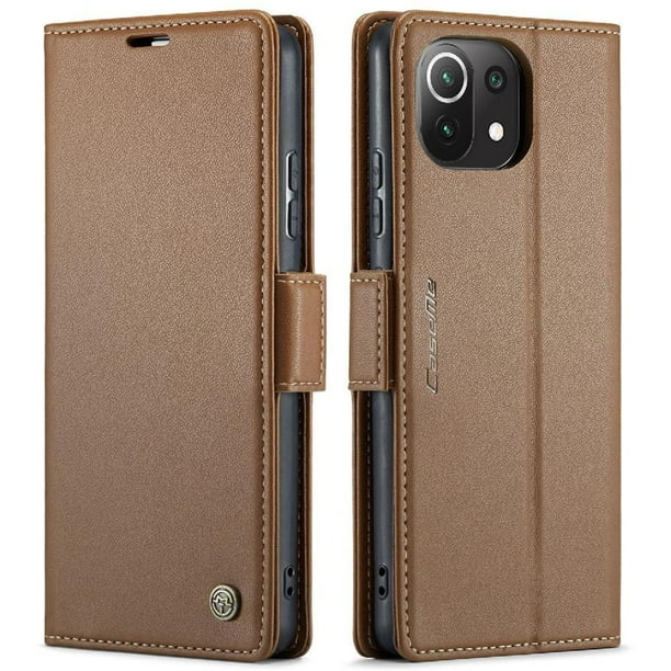 CaseMe tipo cartera Xiaomi 11 Lite con cierre magnético, RFID, tarjetero, soporte, carga inalámbrica