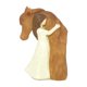thumbnail image 2 of Figura De Ni?a Abrazando A Un Caballo, Centro De Mesa Para Dormitorio, Regalo De Caballo Para Ni?as, Ni?a Peque?a, 8 X 6 X 12 Cm, 2 of 5