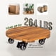 thumbnail image 5 of Base con ruedas para macetas IDZO de madera de acacia de 35 cm, 120 kg, juego de 2, ruedas 360°, 5 of 7