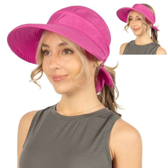 Gorro de sol SUN CUBE para mujer, protección UV para exteriores, fucsia