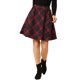 thumbnail image 5 of Falda corta de línea A con cintura elástica y diseño clásico de cuadros vintage para mujer, para otoño e invierno, rojo XL, 5 of 8