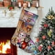 thumbnail image 1 of Talking Tom Tema: Calcetines de Navidad, fino lino blanco para colgar en escaleras y chimenea, decoración navideña para el hogar, regalo de Navidad.54cm×38cm, 1 of 5