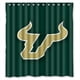 thumbnail image 1 of Cortina de ducha de los South Florida Bulls, juego de cortina de baño con ganchos, tamaño 66 x 72 pulgadas, 1 of 3