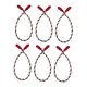 thumbnail image 1 of 6 Piezas De Guirnaldas Navide?as Para Decoración Del Hogar, Lazos Trenzados Para Calcetines, Escaleras, Rojo, Blanco Y Verde., 1 of 5