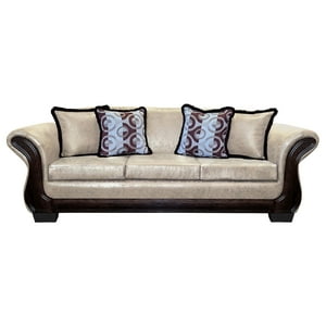 América Decora - Sofá Con Resorte Estructural 4 Personas Finis Envejecido Blanco