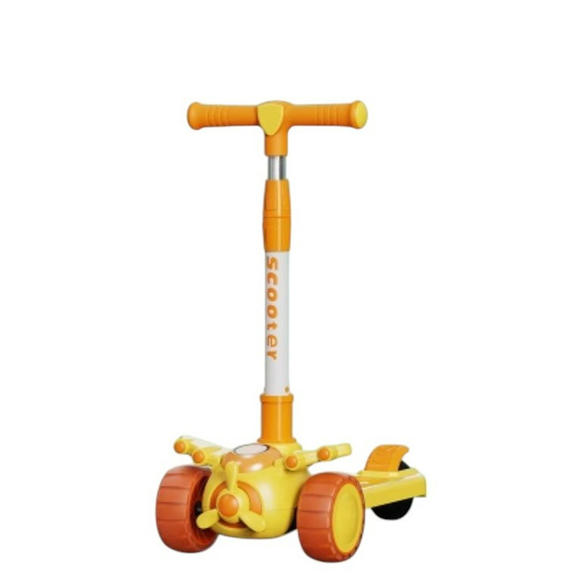 Vipnetwork - Monopatín Scooter Niños Avión Amarillo Naranjo