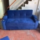 thumbnail image 3 of Sofá Cama Royal 2 Plazas Felpa Azul Rey con Puffs, Baúles y Portavasos, 3 of 4