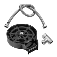 Magideal - Enjuagador De Acero Inoxidable, Lavadora De Botellas De Fregadero De Cocina, Lavadora De Leche, Fregadero De Cocina Automático, Dispositivo De , Negro Con Manguera