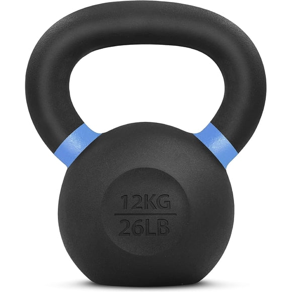 Kettlebell Yes4All de hierro fundido de 12 kg/26 libras para entrenamiento de fuerza