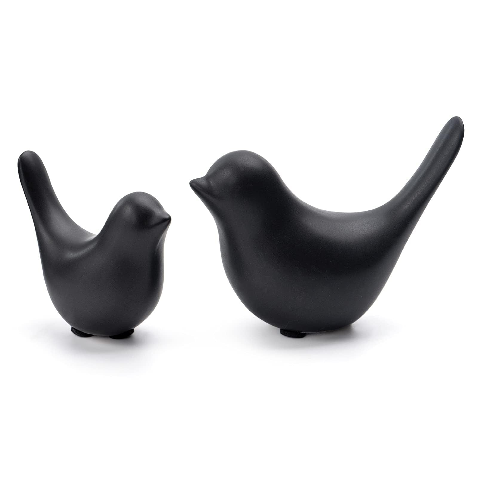 Adornos Decorativos Notakia Small Birds, Cerámica Negra, 2 Unidades