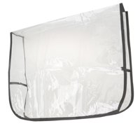 Magideal - Funda Trasera Para Silla, Silla De Peluquería Transparente Impermeable, Silla De Peluquería Profesional Para Centro De Belleza, Salón De Spa, Barbería Cuadrado Negro L