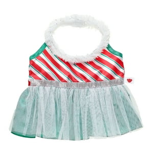 Vestido Navideño Build A Bear Con Piel Merry Mission