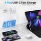 thumbnail image 4 of Bloque de carga TT&C USB C de 40 W con 4 puertos para iPhone Galaxy, paquete de 2, 4 of 7