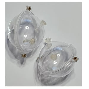 Silver Wave - Flotador Bulbo Transparente 40Mm (X2) Para Llenar Con Agua