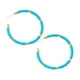 thumbnail image 4 of Pendientes De Aro En Forma De C, Redondos, De Cerámica Blanda, Bohemios, Para Niñas Y Adolescentes, Color Azul, 4 of 5