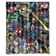 thumbnail image 1 of Cortina de ducha de baño con ganchos, diseño de héroe de cómics Capitán América, Iron Man, tamaño 66 x 72 pulgadas, 1 of 3