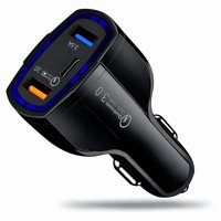 Genérico - Cargador Rápido Auto Doble Usb + Tipo C Qc 3.0