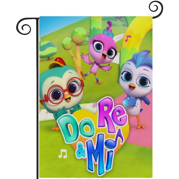 Do Re Mi-bandera de jardín temática. Regalo perfecto para fans, amigos y familiares, ideal para actividades al aire libre y decoración de fiestas.28CM*45CM