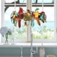 thumbnail image 4 of Panel de ventana atrapasol de vidrio de colores de 9.5 pulgadas de alto con pájaros en un alambre, río de mercancías, multicolor, 4 of 5