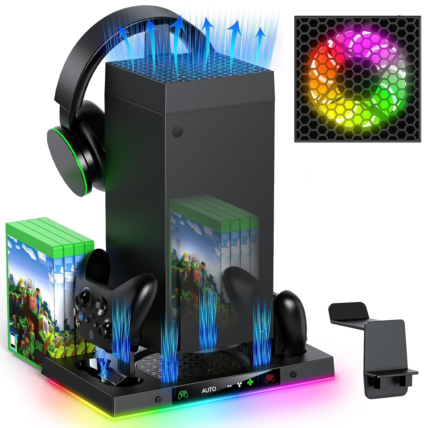 Accesorio Ventilador Autoenfriante Y Base De Carga Aaronmei Xbox Series X Negro