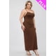 thumbnail image 3 of Vestido Largo con Espalda Cruzada y Abertura en el Muslo, Talla Grande, 3 of 5