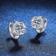 thumbnail image 4 of Aretes de Aro de Moissanita 1-2cttw para Mujer Color D Claridad VVS1 Aretes Pequeños de Diamante Aretes de Moissanita de Plata Esterlina para Mujer con Certificado, 4 of 8