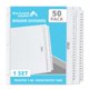 thumbnail image 1 of Divisores para archivador Blue Summit Supplies - 50 unidades, 1 of 6