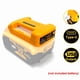 thumbnail image 3 of Adaptador de Cargador para De-walt 20V Li-ion con Soporte de Batería USB Tipo C Carga Rápida, 3 of 7
