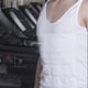 thumbnail image 3 of Camiseta de compresión para hombre, sin costuras, con ajuste de espalda, adelgazante, moldeadora de abdomen, para deportes al aire libre, color blanco, talla L, 3 of 8