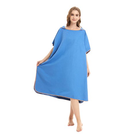 Xusx111 - Microfiber Surf Poncho, Wetsuit Changing Bath Robe, Quick Dry Pool Swim Beach Towel With Hood