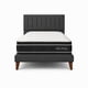 thumbnail image 4 of Cama Plaza y Media Turin Gris Oscuro Respaldo + Base + Colchon Mery Desing Excellence Plus, 4 of 8
