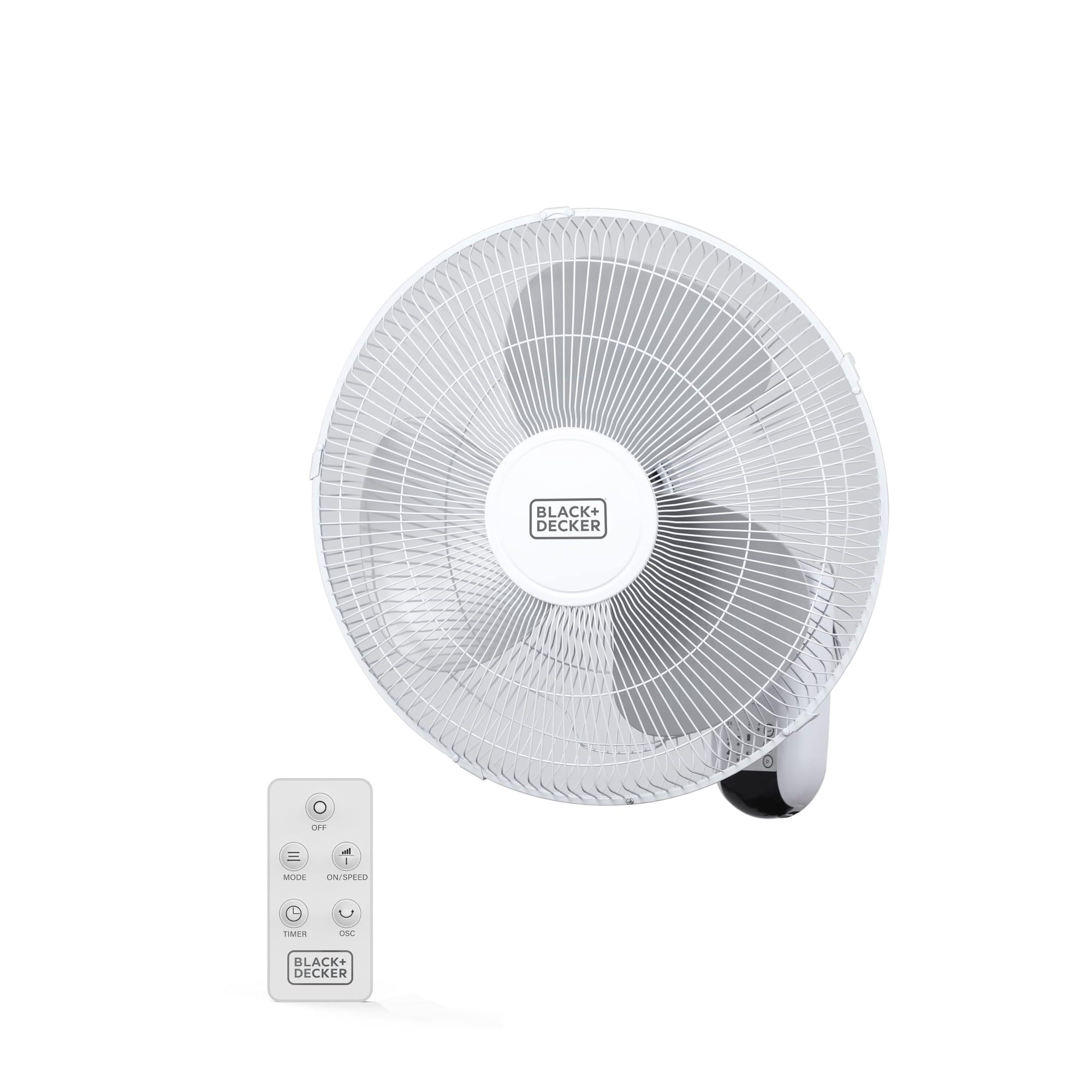 Ventilador De Pared Black+decker 16 Con Mando A Distancia Blanco