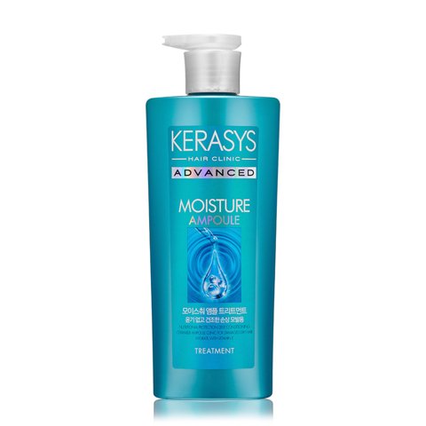 Kerasys - Acondicionador Coreano Hidratante Para Cabellos Dañados, Advanced Ampoule Conditioner 600Ml - Moisture