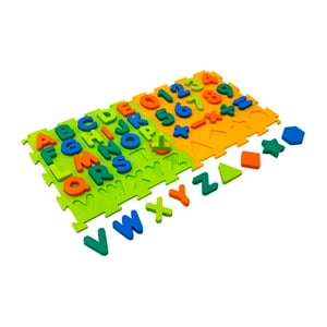 Genérico - Tapetes Mat Sensoriales Cuadrados Letras Niños Set De 2 Piezas 25*25*1Cm - A6 - Sr2505