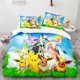thumbnail image 1 of v1114 Bed Sheets Pikachu Bedding Set Home Duvet Cover Bedroom Decor For Kids Boy Girl Duvet Cover Queen King Size 3-Piece Bedding Set (1 Duvet Cover + 2 Pillow Shams) Bed Sheets ju1114, 1 of 5