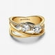 thumbnail image 3 of Anillo Banda Cruzada Y Moño Brillante 7 5, 3 of 5